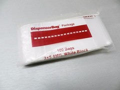 WHITE Block Bags RELOC ZIPPIT 3×5 4mil H. D. 3 x 5″ 4 Mil Bags 100