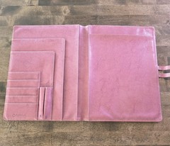 Franklin Covey Portfolio Binder Pink Leather *see pics