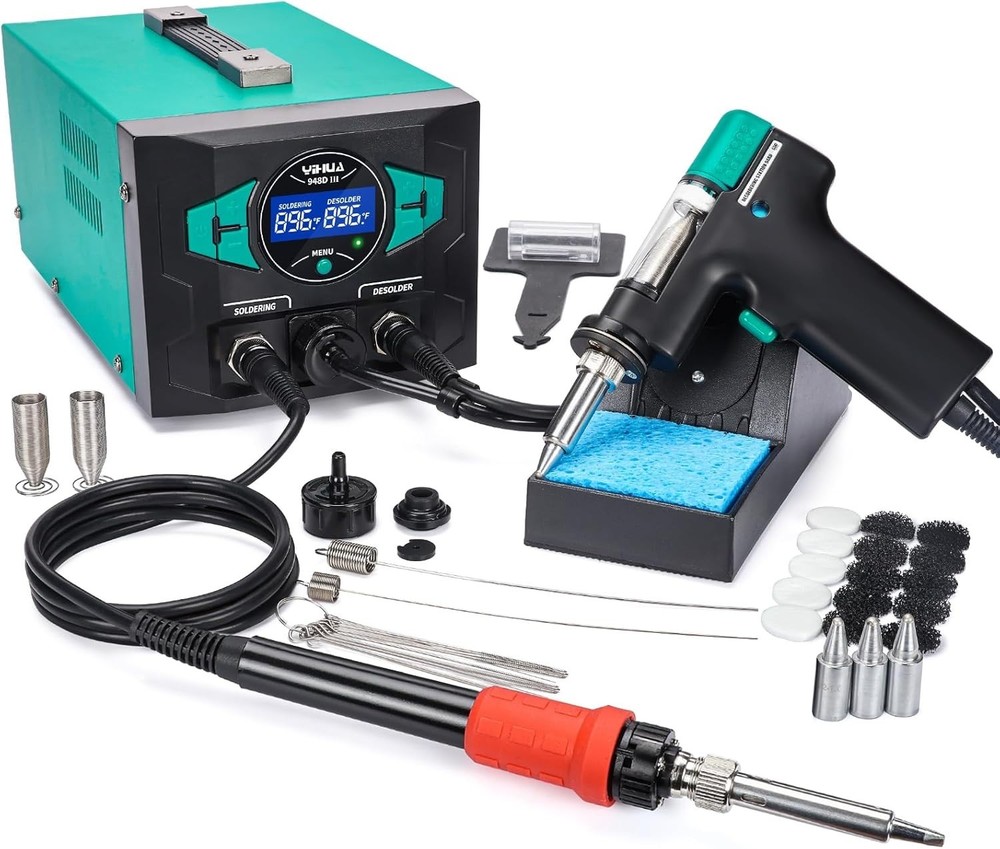 Soldering Iron Desoldering Station Kit with Upgraded Desolder Tool, 110W EVO Sol