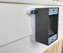 4 Inch Vinyl Siding Mount Bracket for 1 Gang Electrical Box 3D Printed