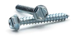 #10 Sheet Metal Screws – Zinc Plated Steel Slotted Hex Washer Head – Select Size
