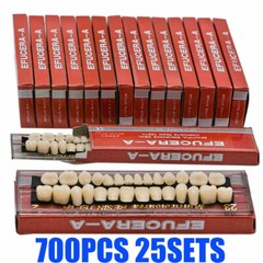 700PCS Denture 23 Shade A2 Acrylic Resin Full False Teeth Upper Lower Dental
