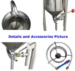 44lbs/20kg Commercial Stainless Steel Rice Washer Hydraulic Pressure Type