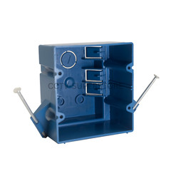 5-Pack 2-Gang New Work ETL Electrical Outlet & Switch Boxes 32 Cu In Blue