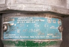 Crouse-Hinds APJ3485 Explosion Proof Male Plug w/Cord 30A 600V 3W 4P (L-64)
