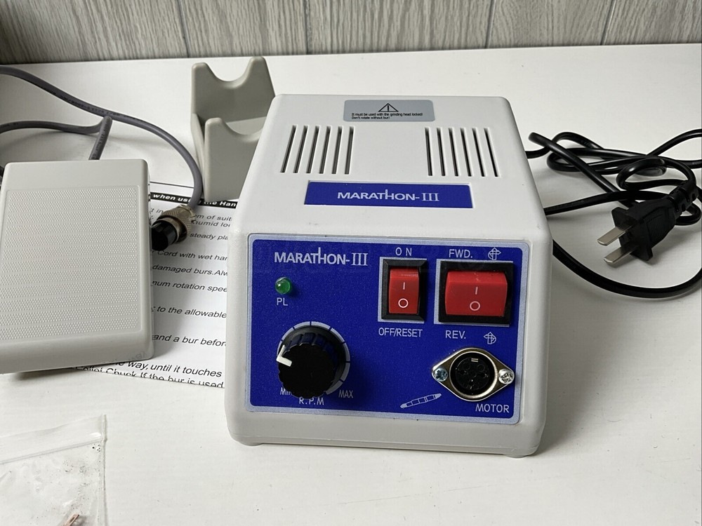 Dental Lab MARATHON-III Micromotor 35K RPM Polisher Grinder Machine Tool & Pedal