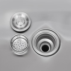 Freestanding 201 Stainless Steel Kitchen Sink With Faucet & Storage Shelf