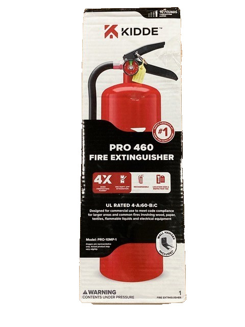 Kidde Pro 460 Fire Extinguisher PRO-10MP-1, UL Rate 4-A:60-B:C, With Wall Hanger