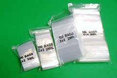 400 Assortment Reclosable 2mil Bags Assorted Sizes 2×2 2×3 3×4 & 4×6 100 Each