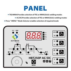 HITBOX 200A AC/DC HF TIG Welder Aluminum Pulse MMA 220V W/Foot Pedal Machine NEW