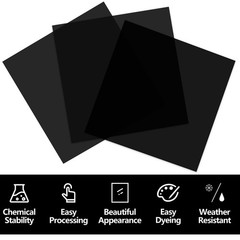 Frddiud 3 Pcs Black Transparent Acrylic Sheets, 12 x 12 x