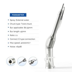 Dental 1:1 /1:2 Surgical Handpiece 20º Contra Angle/Low Speed Straight Handpiece