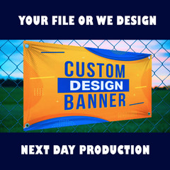 Custom Vinyl Banner – 13oz Heavy Duty – Personalized Banner Indoor and Outdoor