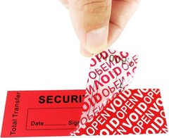 100pcs 1″x3.35″ Red 100% Total Transfer Tamper Evident Security Void Stickers