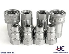 1/2 Inch Hydraulic Quick Coupler /Coupling | ISO A 7241 | NPT | 4 Sets