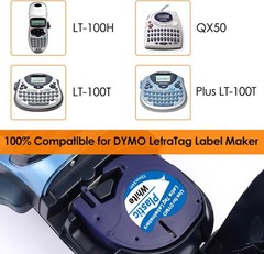10PK Dymo LetraTag Refills White Plastic 91331 for LetraTag Label Maker LT-100H