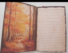 Junk Journal Booklet “WOODLAND CREATURES” HANDMADE Forest Life Lg 5.5″x8.5″ 40p