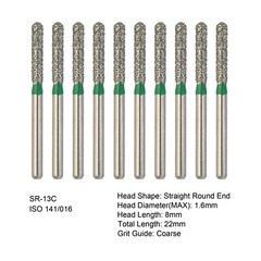 Dental Burs Diamond FG High Speed Round End Taper Ball Football Cylinder Coarse