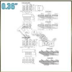 Seven 7 Segment LED Display 0.56″ 0.36 Inch Red 1 2 3 4 Digits Anode Cathode