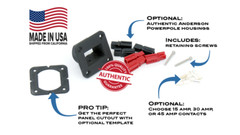 Panel Mount Adapter for Anderson Powerpole PP15/30/45 2×3 Carbon Composite