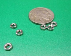 18-8 Stainless Steel Hex Nut RH, 4-40 x 3/16″ W x 1/16″ H, 300 pcs