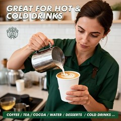 Paper Coffee Cups 12 oz 100 Pack Disposable Hot Coffee Cup 12oz White To Go Cups
