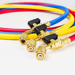 Elitech HVAC Refrigerant Charging Hose Set 1/4” with Ball Valve AC Repair Tool