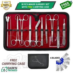 18 pcs Minor Surgery Kit Surgical Instruments Set Stainless Steel German Grade