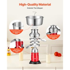 Uimoso Electric Milk and Cream Separator with 60L/H Capacity