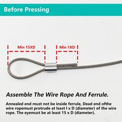 200Pcs M1.5 Aluminum Crimping Loop Sleeves for 1/16 Inch Diameter Wire Rope a…