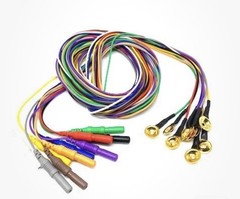 Gold Cup EEG Electrodes Rochester 4ft / 48in 10/pk Multi-color 2Pk of 10