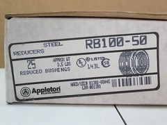 (5pcs) Appleton RB100-50 Steel Reducing Reducer Bushing 1″ x 1/2″ Conduit Thread