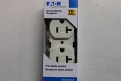 Eaton Commercial 20A Tamper-Resistant Duplex Receptacle, Light Almond – 10 Pack