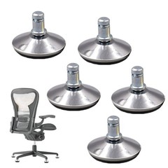 Office Chair Wheels, 5 PCS, Low Profile Replacement Fixed Foot