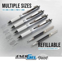 Pentel EnerGel RTX Pearl Liquid Gel Pen, Right Brain Expressions Pack, (0.5mm) N