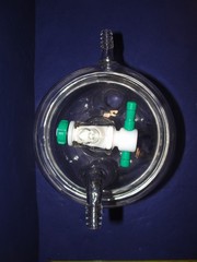 Roche Custom 1000ml RBF 4 neck 29/42 half jacketed reactor reaction flask drain