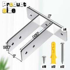 Blulu 8 Pack Urinal Screen Polished Chrome 2-Ear Urinal Screen Brackets for 1…