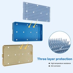 Dental Medical Autoclave Sterilization Tray Surgical Instrument Disinfection Box