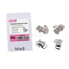 AZDENT Dental Ortho Bondable Buccal Tubes 1st Molar Edgewise /ROTH /MBT 022