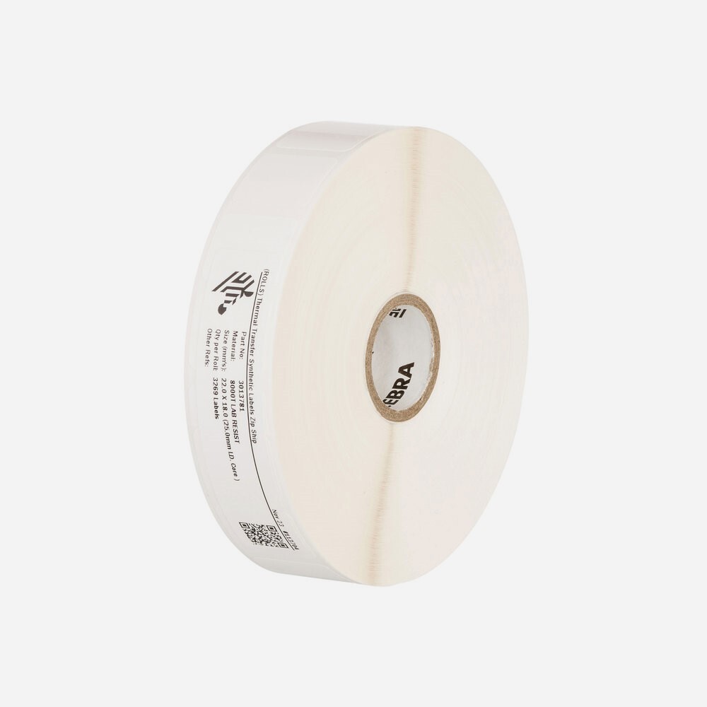 Zebra Labels, 2″W x 1.25″L Perforated Adhesive Coated Paper – 6 Rolls of 1000