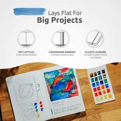 ZenART B6 Small Art Journal – Thick (5″ x 7″), Spotty Leather 120gsm
