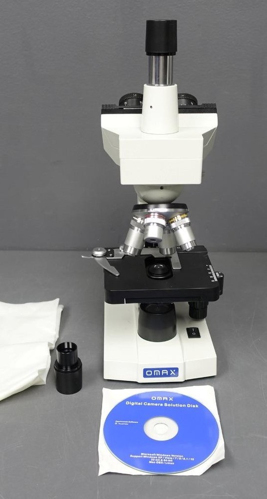 OMAX M82ES Professional Trinocular Compound Digital Microscope w/ Software READ