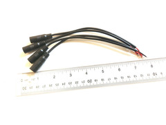 5-Pack Female DC Power Cable Wire 5.5×2.5mm Pigtail Barrel Jack Plug 22AWG 8″