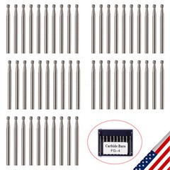 Dental Carbide Burs Tungsten Steel Bur FG # 4 Round for High Speed Handpiece