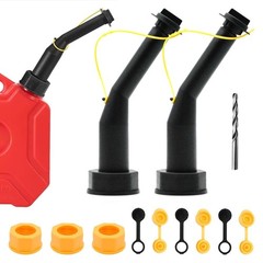 Universal Gas Can Spout Replacement Kit – 3 Packs, Leakproof Nozzles & Filters