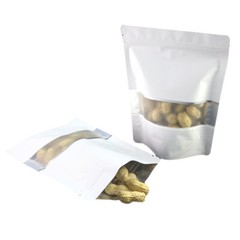 200 Matte Standup Zip Seal Bag in with Clear Window for Dried Foods Candy Sugar