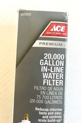 BNIB – Ace 20,000 gallon in-line water filter, 4203022