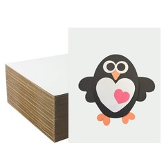 White Corrugated Cardboard Sheets, 8X10 Inch, 50 Pack