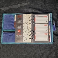 VINTAGE NIKE MEAD MINI BINDER STUDENT PLANNER DARK BLUE/ TURQUOISE NYLON 1994