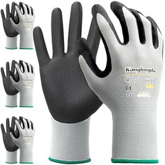 Foam Nitrile Coated Work Gloves, 3 Pairs Nylon Gloves with Grip, Ideal for Pa…